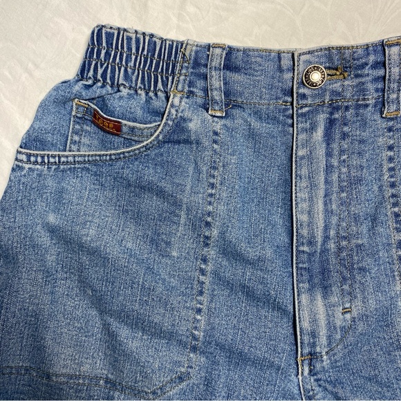 Vintage Lee Stretchy Cutoff Cargo Shorts Scrunch Waistband Women’s 8 Denim Jean - Picture 13 of 13
